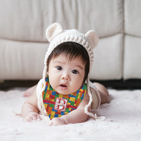 Building Blocks Bandana Bib - (Lifestyle 2 girl)