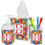 Building Blocks Acrylic Bathroom Accessories Set w/ Name and Initial
