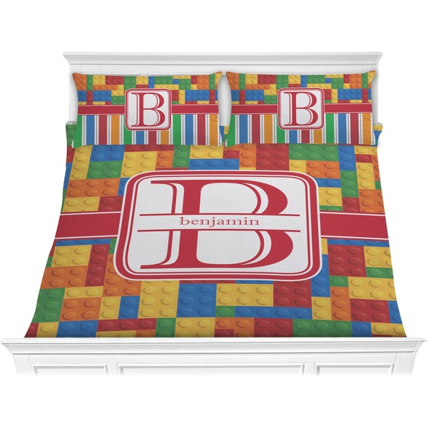 Custom Building Blocks Comforter Set - King (Personalized)