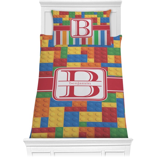 Custom Building Blocks Comforter Set - Twin (Personalized)