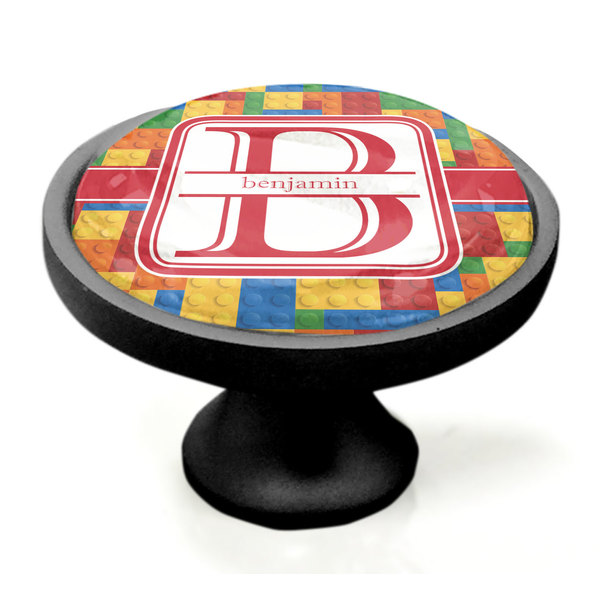 Building Blocks Black Custom Cabinet Knob (Side)