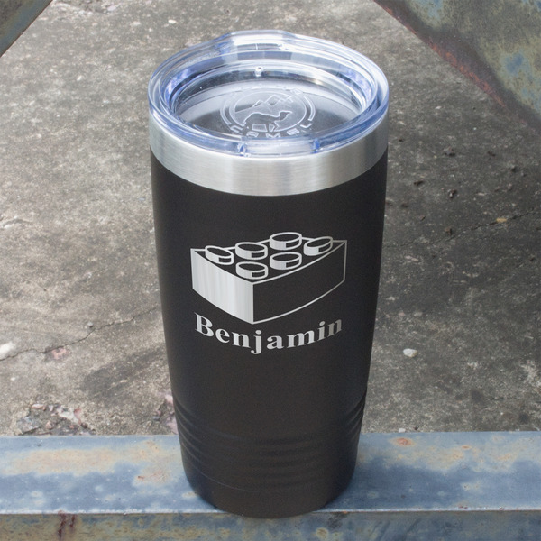 Building Blocks Black Polar Camel Tumbler - 20oz - Angled