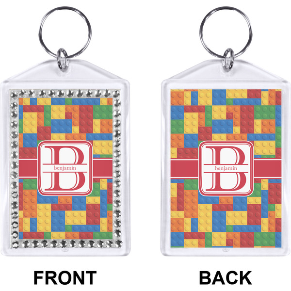 Building Blocks Bling Keychain (Front + Back)