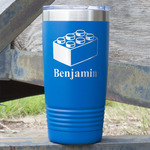 Building Blocks 20 oz Stainless Steel Tumbler - Royal Blue - Single Sided (Personalized)