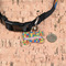 Building Blocks Bone Shaped Dog ID Tag - Small - In Context