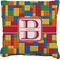 Building Blocks Burlap Pillow 16"