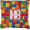 Building Blocks Burlap Pillow 22"