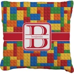 Building Blocks Faux-Linen Throw Pillow 26" (Personalized)