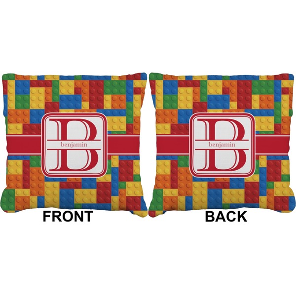Building Blocks Burlap Pillow Approval