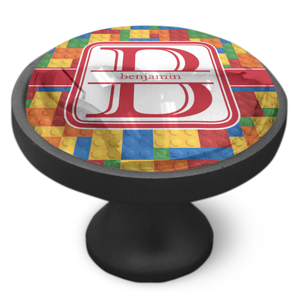 Building Blocks Cabinet Knob - Black - Side