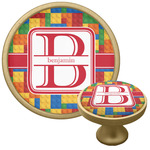 Building Blocks Cabinet Knob - Gold (Personalized)