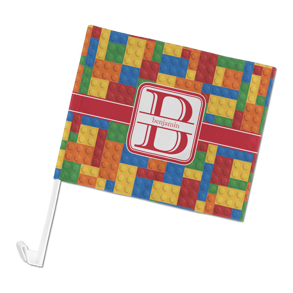 Custom Building Blocks Car Flag - Large (Personalized)