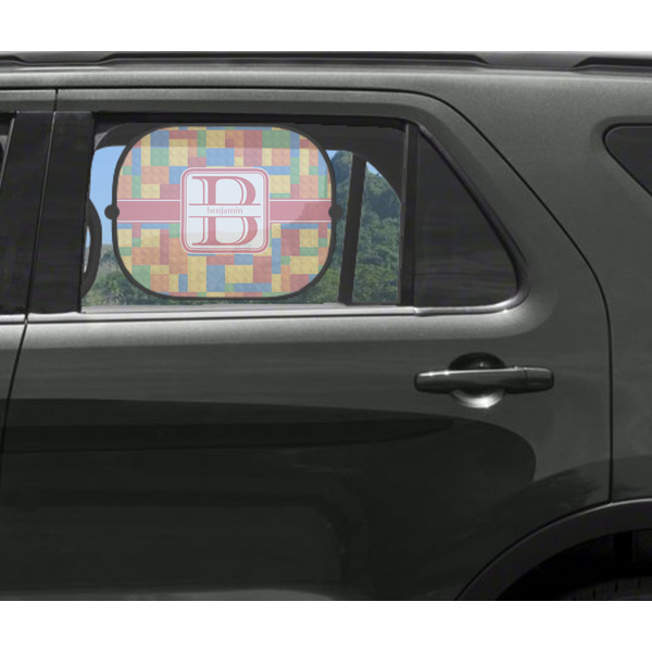 Building Blocks Car Sun Shade Black - In Car Window