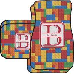 Building Blocks Car Floor Mats Set - 2 Front & 2 Back (Personalized)