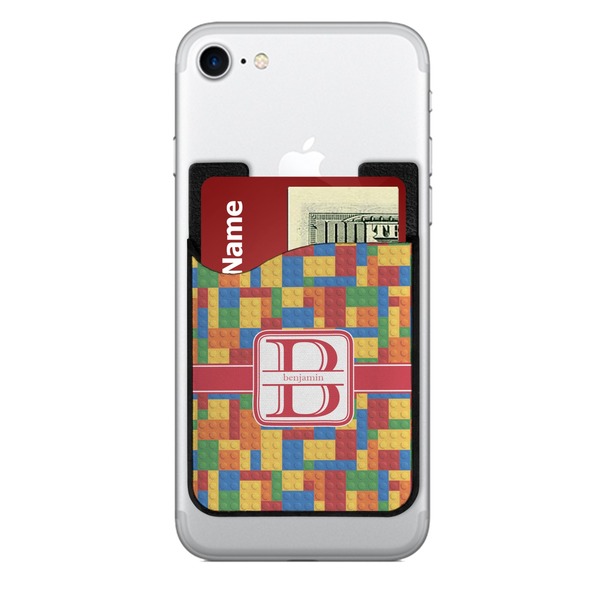 Custom Building Blocks 2-in-1 Cell Phone Credit Card Holder & Screen Cleaner (Personalized)