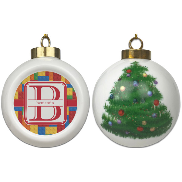 Building Blocks Ceramic Christmas Ornament - X-Mas Tree (APPROVAL)