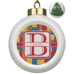 Building Blocks Ceramic Ball Ornament - Christmas Tree (Personalized)
