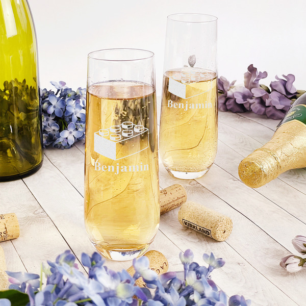 Building Blocks Champagne Flute - Single - In Context