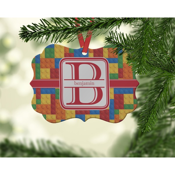 Building Blocks Christmas Ornament (On Tree)