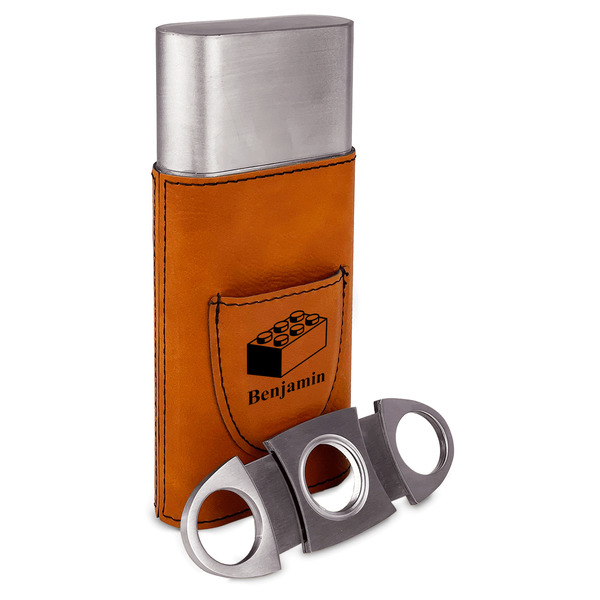 Building Blocks Cigar Case with Cutter - ALT VIEW