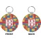 Building Blocks Circle Keychain (Front + Back)