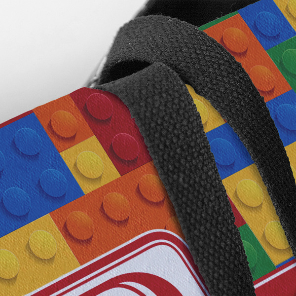 Building Blocks Closeup of Tote w/Black Handles