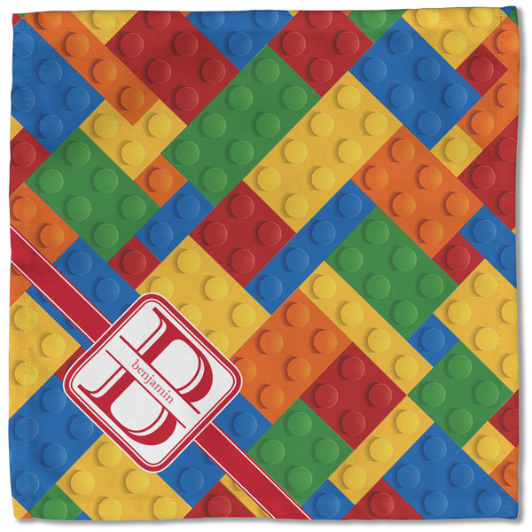 Building Blocks Cloth Napkins - Personalized Lunch (Single Full Open)