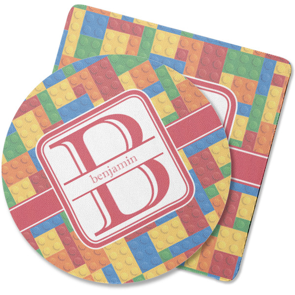 Custom Building Blocks Rubber Backed Coaster (Personalized)