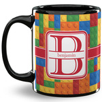 Building Blocks 11 Oz Coffee Mug - Black (Personalized)