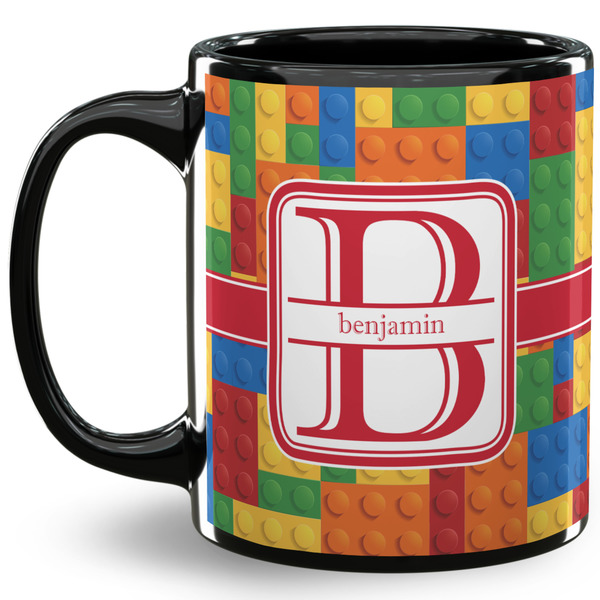 Custom Building Blocks 11 Oz Coffee Mug - Black (Personalized)