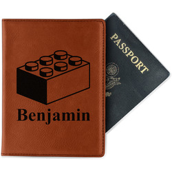 Building Blocks Passport Holder - Faux Leather - Double Sided (Personalized)