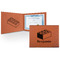 Building Blocks Cognac Leatherette Diploma / Certificate Holders - Front and Inside - Main