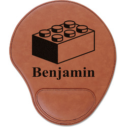 Building Blocks Leatherette Mouse Pad with Wrist Support (Personalized)