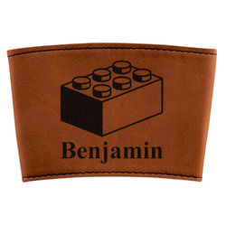 Building Blocks Leatherette Cup Sleeve (Personalized)