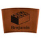 Building Blocks Cognac Leatherette Mug Sleeve - Flat