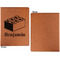 Building Blocks Cognac Leatherette Portfolios with Notepad - Large - Single Sided - Apvl