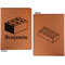 Building Blocks Cognac Leatherette Portfolios with Notepad - Small - Double Sided- Apvl