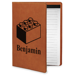 Building Blocks Leatherette Portfolio with Notepad - Small - Double Sided (Personalized)