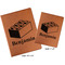 Building Blocks Cognac Leatherette Portfolios with Notepads - Compare Sizes