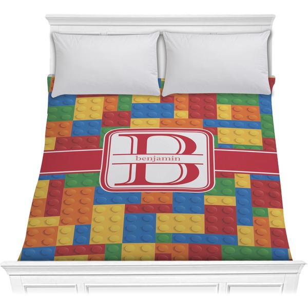 Custom Building Blocks Comforter - Full / Queen (Personalized)