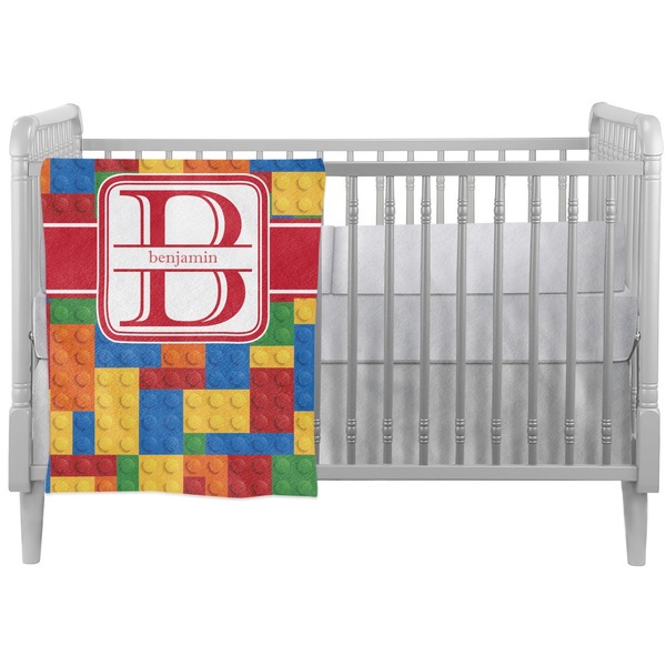 Custom Building Blocks Crib Comforter / Quilt (Personalized)