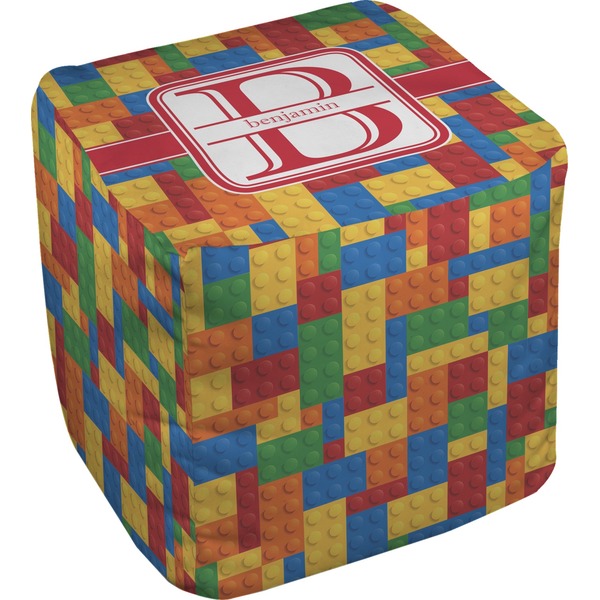 Custom Building Blocks Cube Pouf Ottoman (Personalized)