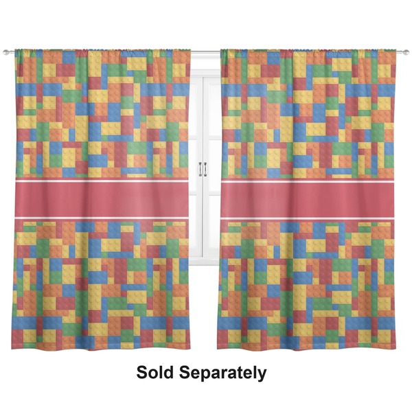 Custom Building Blocks Curtain Panel - Custom Size