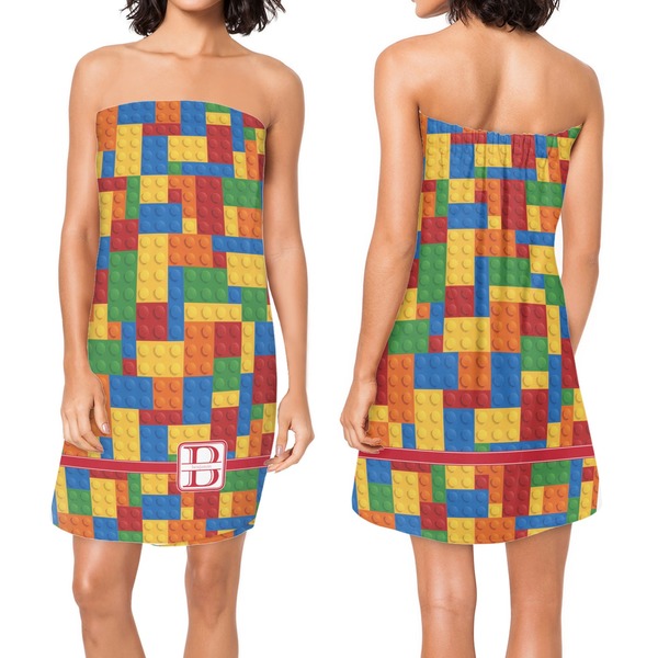 Building Blocks Custom Bath Wrap - Front & Back View