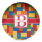 Building Blocks Microwave Safe Plastic Plate - Composite Polymer (Personalized)