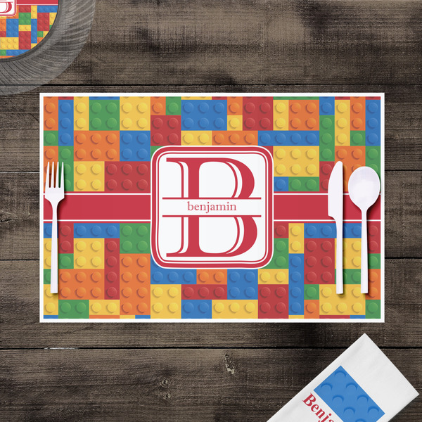 Building Blocks Disposable Paper Placemat - In Context