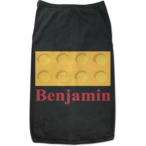 Custom Building Blocks Black Pet Shirt (Personalized)