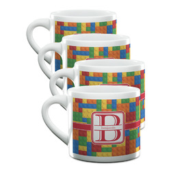 Building Blocks Double Shot Espresso Cups - Set of 4 (Personalized)
