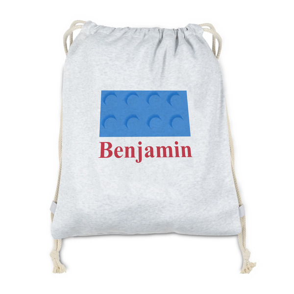 Custom Building Blocks Drawstring Backpack - Sweatshirt Fleece - Single Sided (Personalized)
