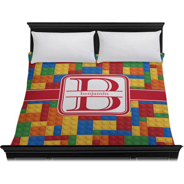 Building Blocks Duvet Cover - King - On Bed - No Prop